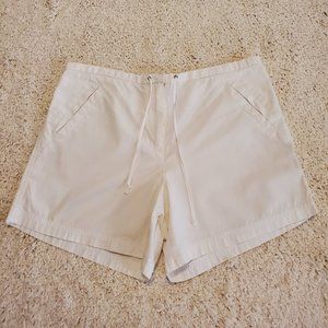 J Crew White Drawstring Shorts
